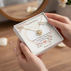 COLLIER NOEUD D'AMOUR - HEUREUX MARIAGE A MA FILLE HELENA