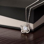 COLLIER NOEUD D'AMOUR - HEUREUX MARIAGE A MA FILLE HELENA