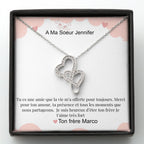 COLLIER COEUR A COEUR - A MA SOEUR JENNIFER