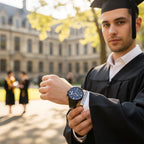 MONTRE CHRONOGRAPHE NOIRE - POUR TA GRADUATION