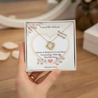 COLLIER NOEUD D'AMOUR - HEUREUX MARIAGE A MA FILLE HELENA