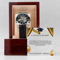 MONTRE AVEC CARTE PERSONNALISÉE POUR HOMMES- CADEAU POUR GRADUATION, FIN D'ÉTUDES