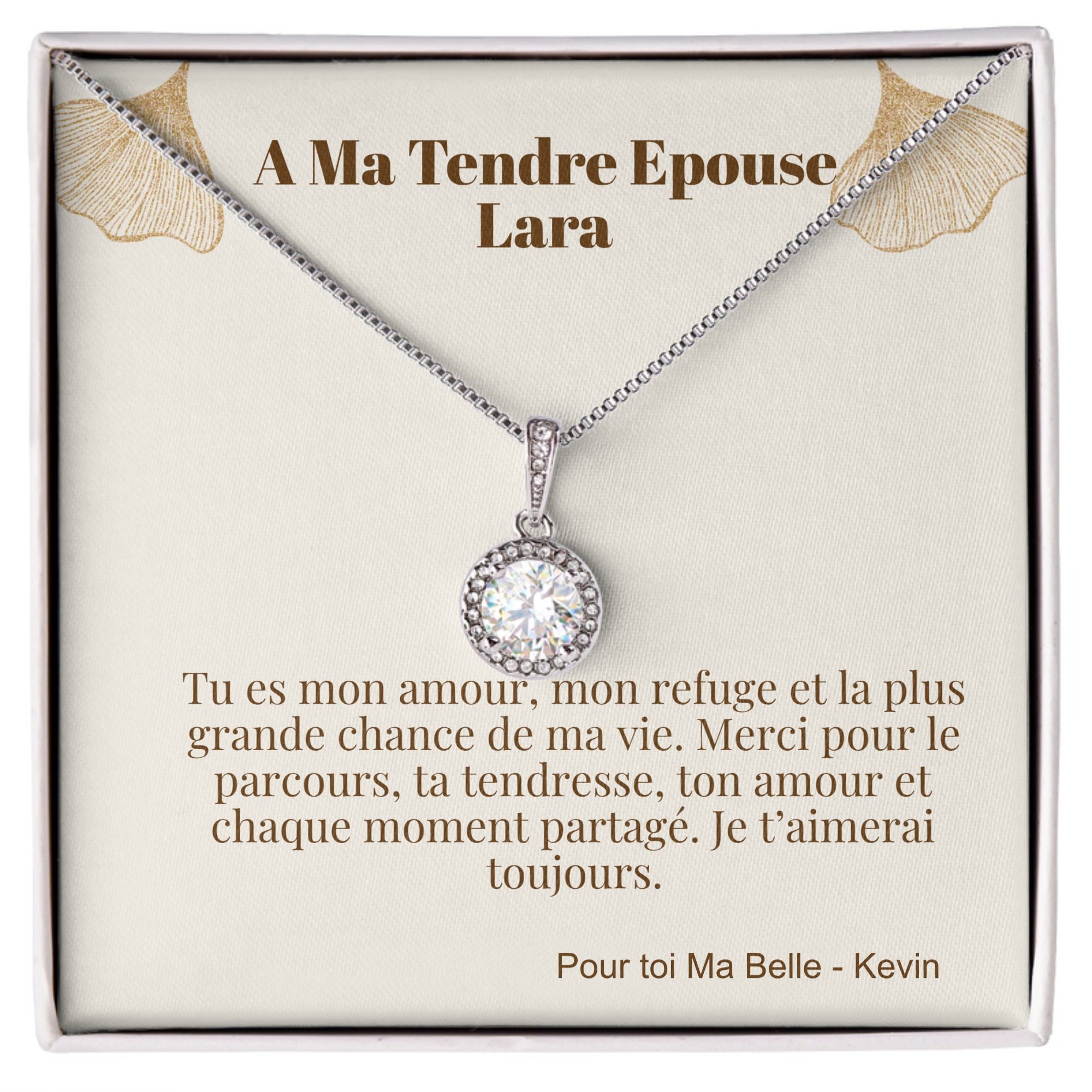 COLLIER ESPOIR ETERNEL - A MA TENDRE EPOUSE