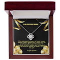 COLLIER NOEUD D'AMOUR - A MA PRECIEUSE MAMAN
