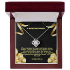 COLLIER NOEUD D'AMOUR - A MA PRECIEUSE MAMAN