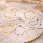 Bracelet Personnalisé Femme & Fille en Acier Inoxydable – Chaîne à Maillons avec Prénom Gravé