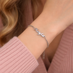 Bracelet Personnalisé Femme & Fille en Acier Inoxydable – Chaîne à Maillons avec Prénom Gravé