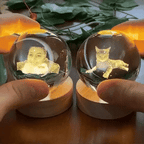 Veilleuse Boule de Cristal Personnalisée – Cadeau Photo LED Unique