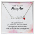 Collier de nom personnalisé avec pierre de naissance
