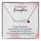 Collier de nom personnalisé avec pierre de naissance