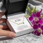 Collier de nom personnalisé avec pierre de naissance