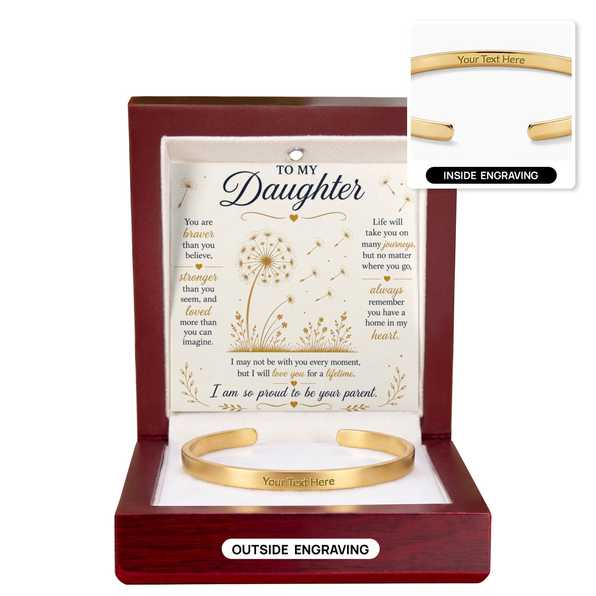 Bracelet de poignet - Gravé