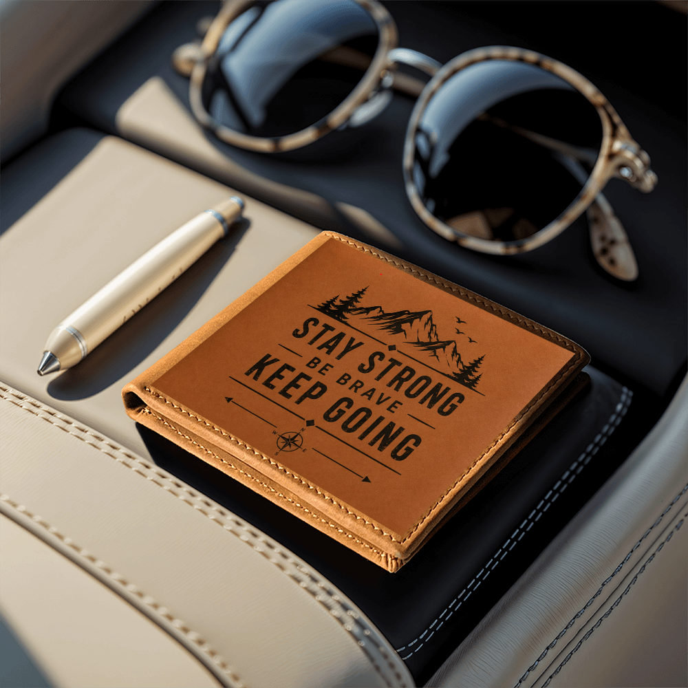 Portefeuille en cuir graphique