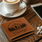 Portefeuille en cuir graphique