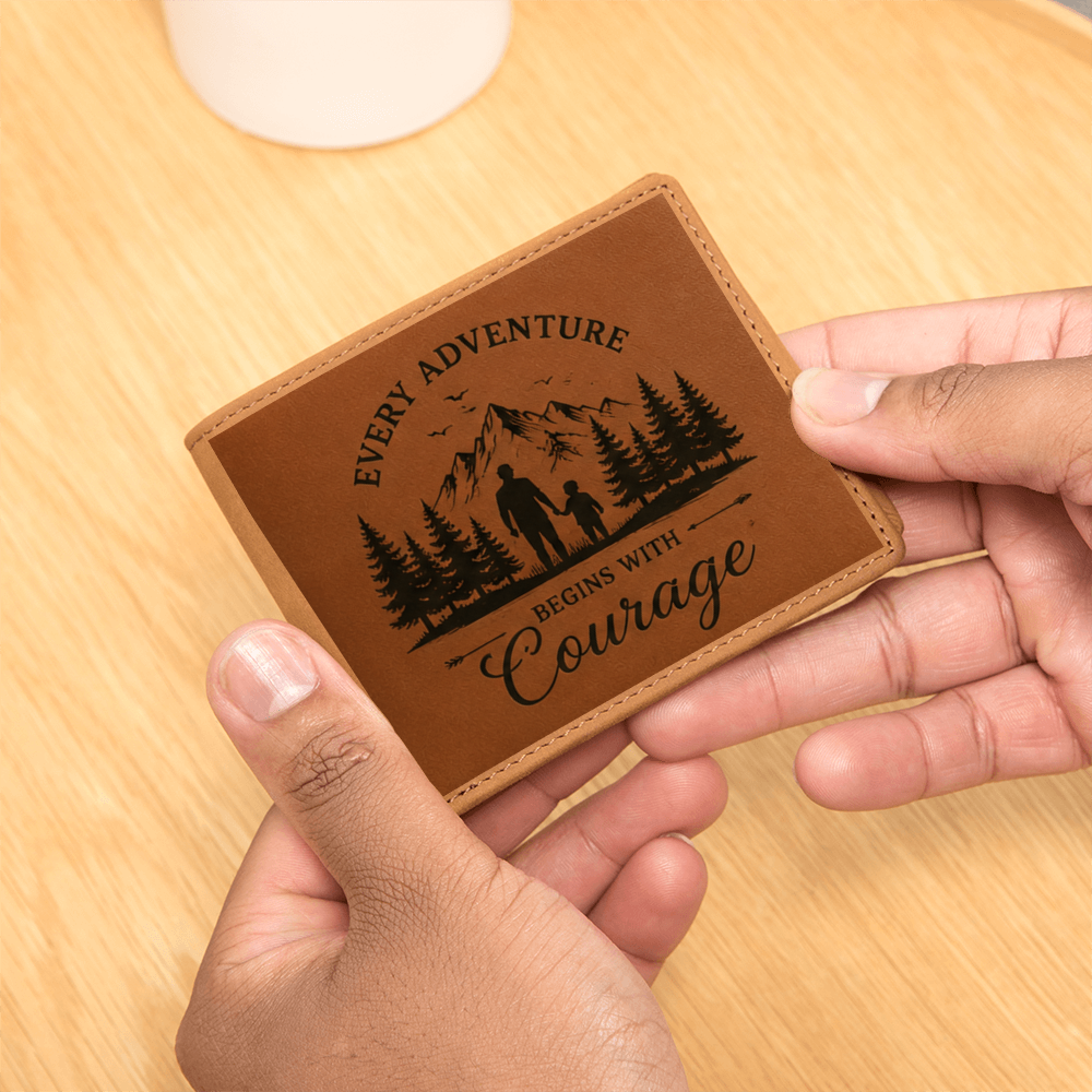Portefeuille en cuir graphique