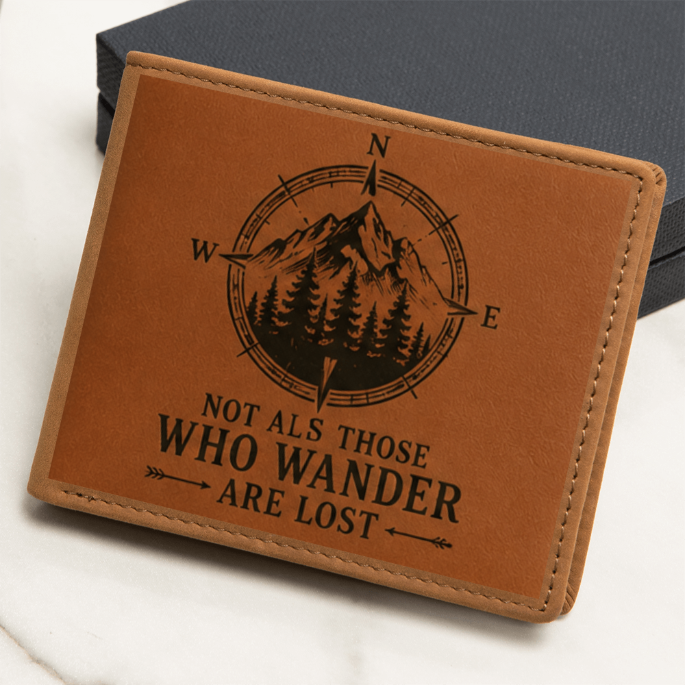 Portefeuille en cuir graphique