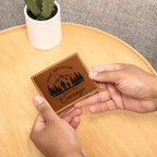 Portefeuille en cuir graphique