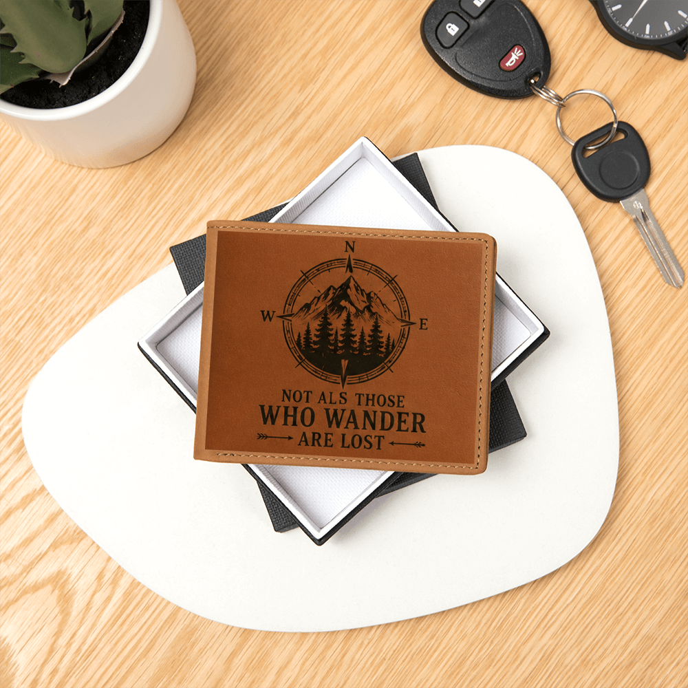 Portefeuille en cuir graphique