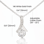 Collier beauté séduisant - Variantes en or jaune et blanc