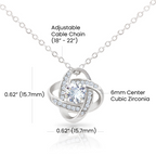 Collier Love Knot - Variantes en or jaune et blanc