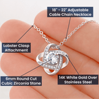 Collier Love Knot - Variantes en or jaune et blanc
