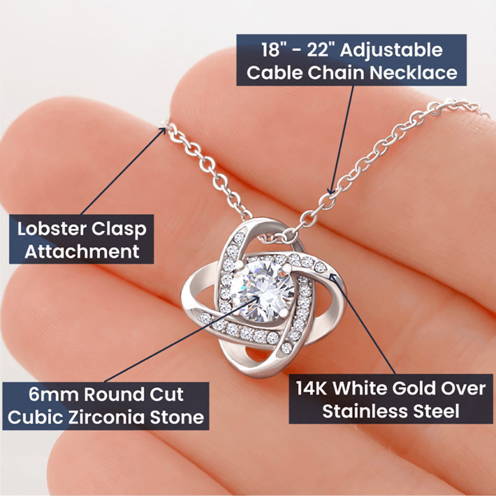 Collier Love Knot - Variantes en or jaune et blanc