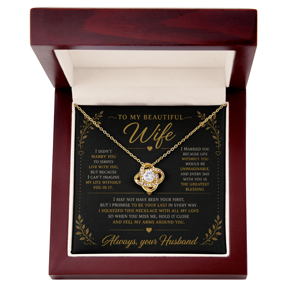 Collier Love Knot - Variantes en or jaune et blanc