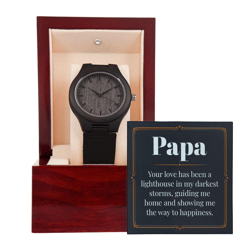 Montre en bois - Papa