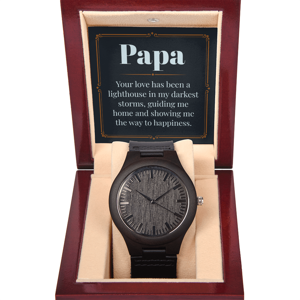 Montre en bois - Papa
