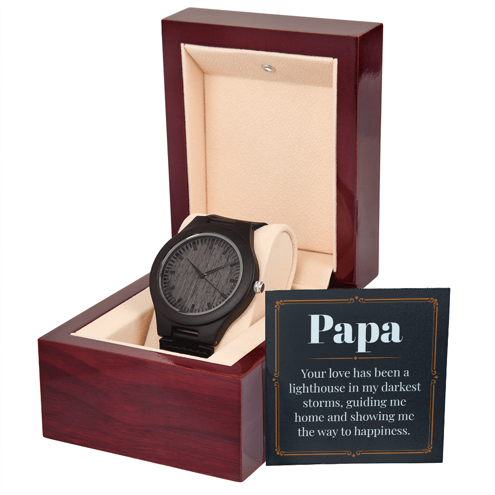 Montre en bois - Papa