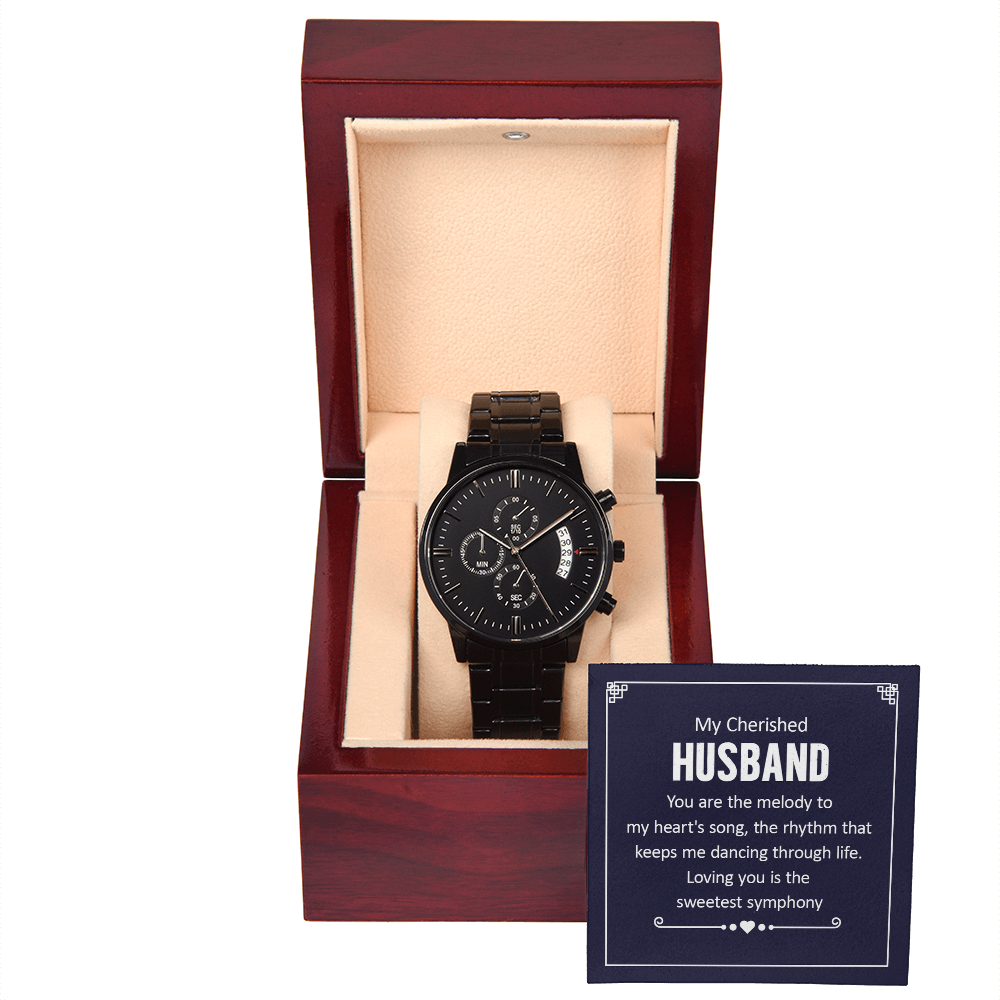 Black Chronograph Watch
