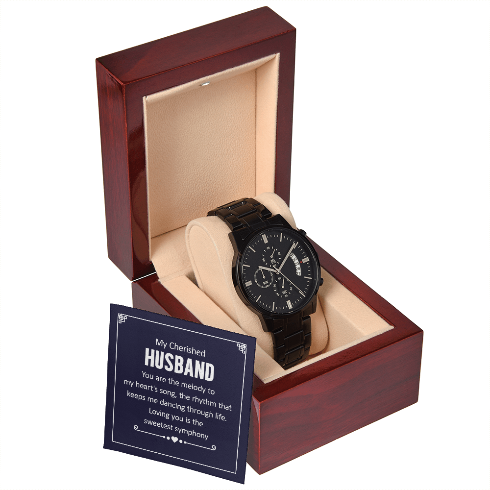 Black Chronograph Watch