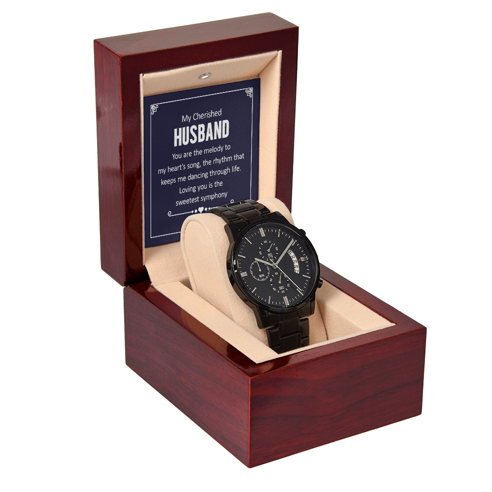 Black Chronograph Watch