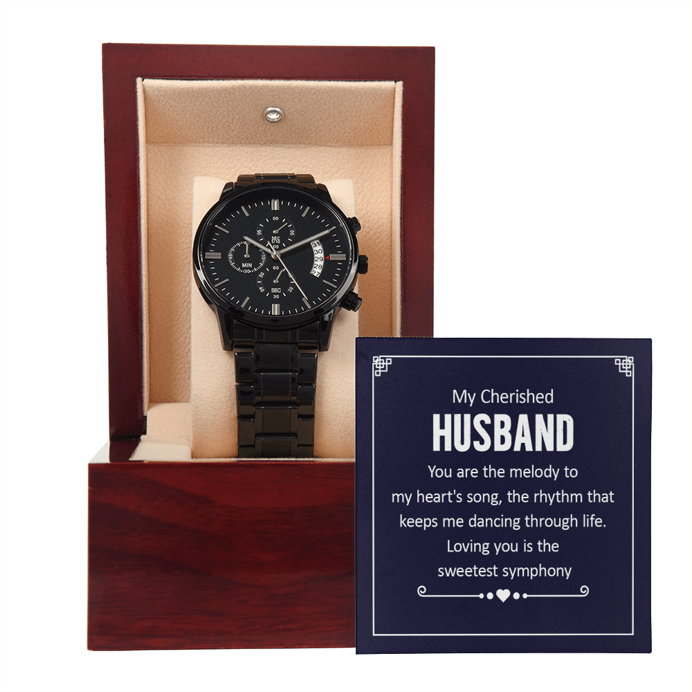 Black Chronograph Watch