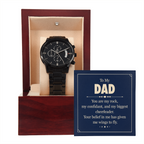 Montre Chronographe noire - to my DAD