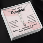 Bonus Daughter Personalized Name Necklace | Custom Stepdaughter Gift | Birthday, Christmas & Mother's Day