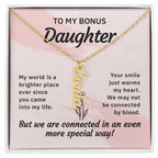 Bonus Daughter Personalized Name Necklace | Custom Stepdaughter Gift | Birthday, Christmas & Mother's Day