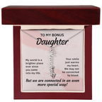 Bonus Daughter Personalized Name Necklace | Custom Stepdaughter Gift | Birthday, Christmas & Mother's Day