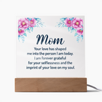 Acrylic Square Plaque - Mom