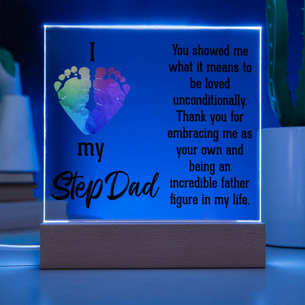Acrylic Square Plaque - My Step Dad