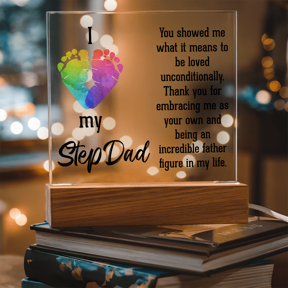 Acrylic Square Plaque - My Step Dad