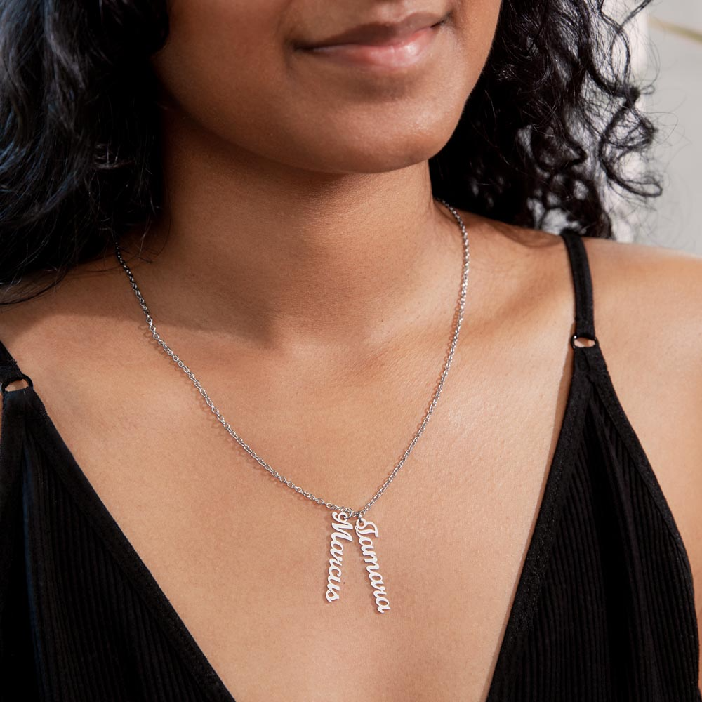 Collier de noms multi-verticaux - MC