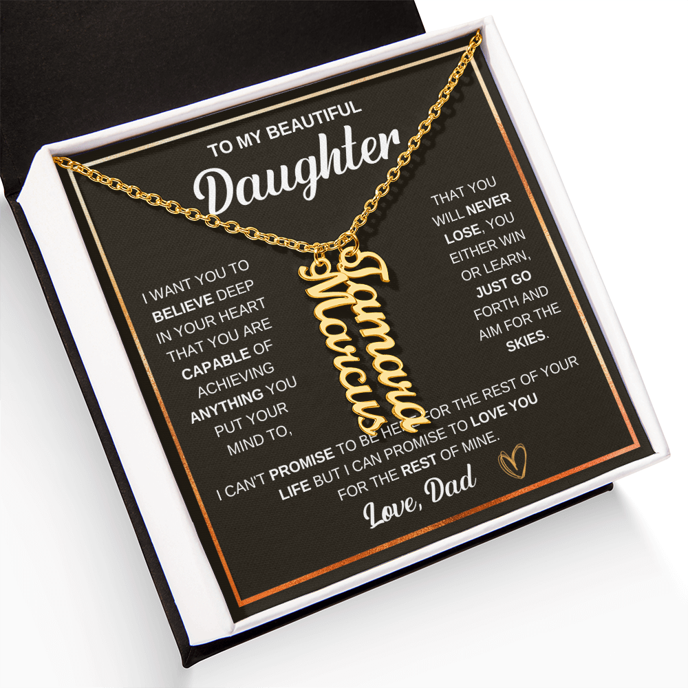 Collier de noms multi-verticaux - MC
