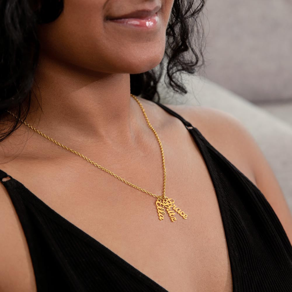 Collier de noms multi-verticaux - MC