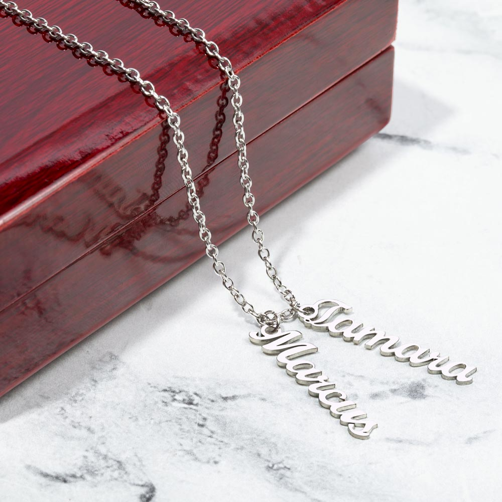 Collier de noms multi-verticaux - MC