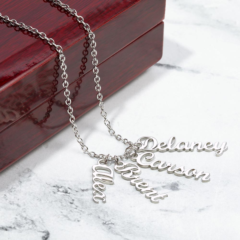 Collier de noms multi-verticaux - MC