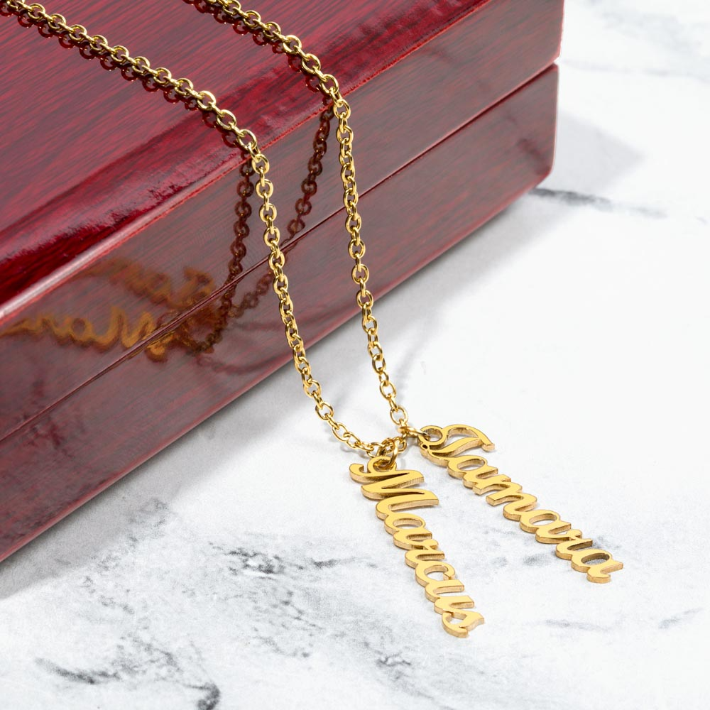 Collier de noms multi-verticaux - MC