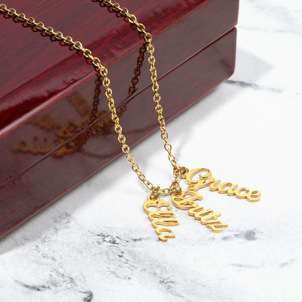 Collier de noms multi-verticaux - MC