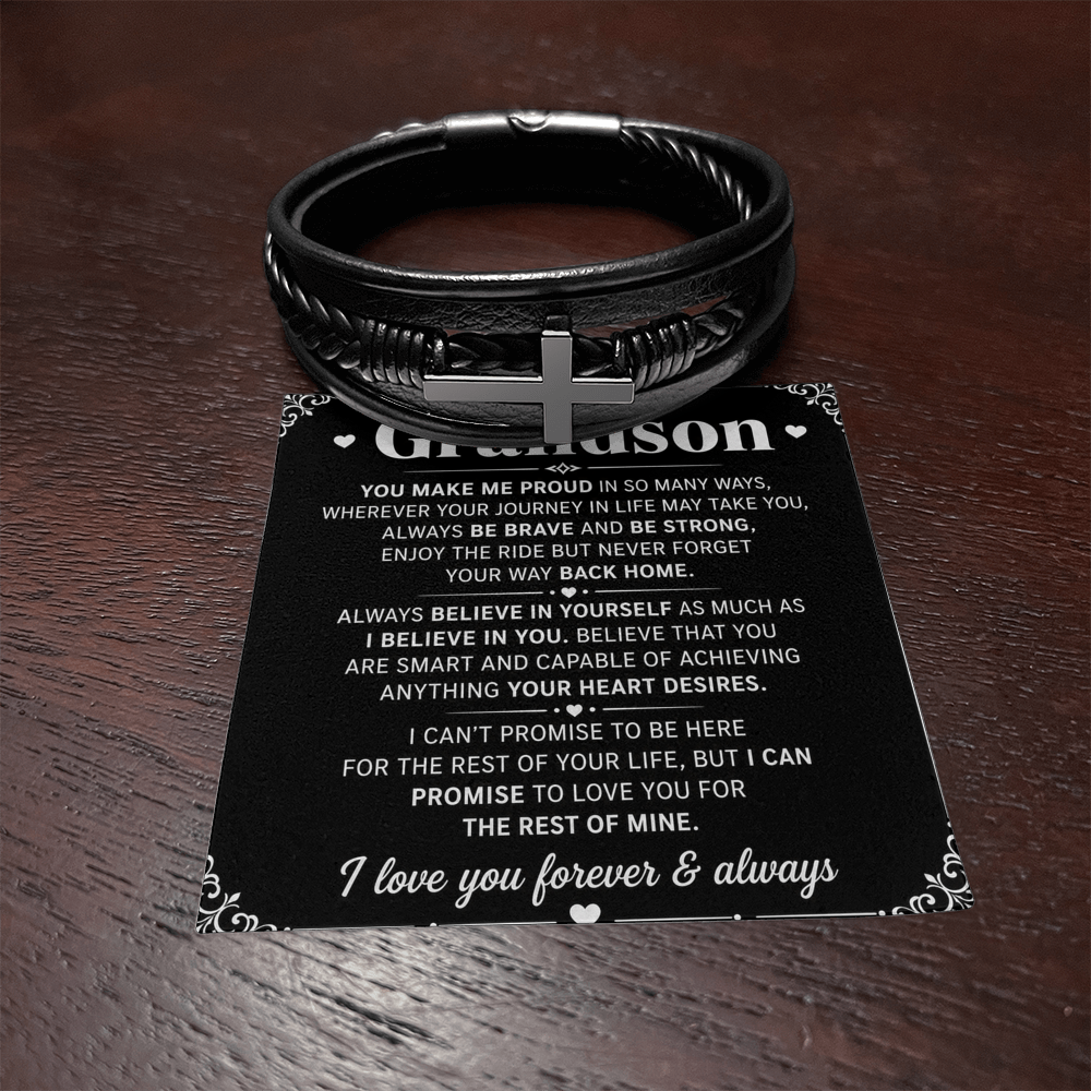 Bracelet croix masculin
