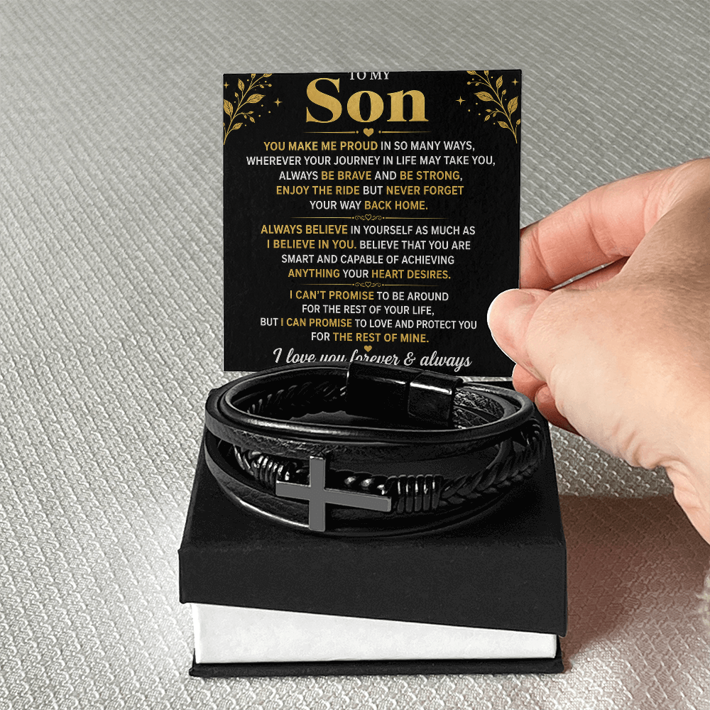 Bracelet croix masculin